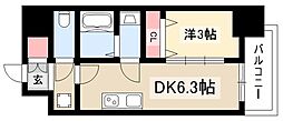 メイクスWアート名駅南3 1DKの間取図画像