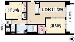 (仮称)港区当知オーナールーム付マンション 2LDKの間取図画像