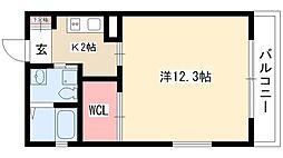リバーフロントレジデンス ワンルームの間取図画像