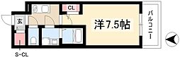 ディアレイシャス名古屋太閤通IV 1Kの間取図画像