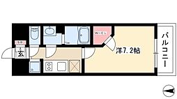 プレサンス名古屋グロウ 1Kの間取図画像