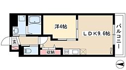 ストリング 1LDKの間取図画像