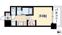 エステムコート名古屋ステーションクロス 1Kの間取図画像