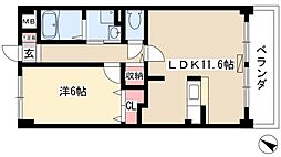 リアライズ稲永駅前 1LDKの間取図画像
