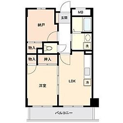 サンコート柳橋 1SLDKの間取図画像