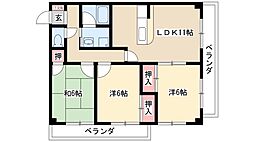 サニーハイツ林 3LDKの間取図画像