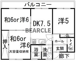 コーポ弘和 201 ｜ 京都府京都市山科区西野山百々町（賃貸マンション3DK・2階・60.57㎡） その2