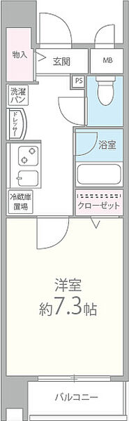 辻が花 102｜京都府京都市右京区西院矢掛町(賃貸マンション1K・1階・25.08㎡)の写真 その2