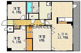 Mプラザ石山駅前 603 ｜ 滋賀県大津市松原町（賃貸マンション3LDK・6階・65.55㎡） その2