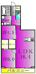 ローテ ベルク 2LDKの間取図画像
