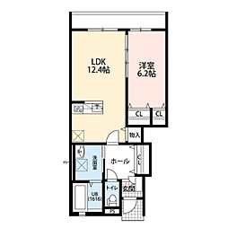セルティスII 1LDKの間取図画像