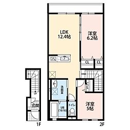 セルティスII 2LDKの間取図画像