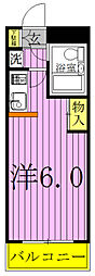 T'sgarden南柏 1Kの間取図画像