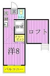 PATIOSQUARE桜台 ワンルームの間取図画像
