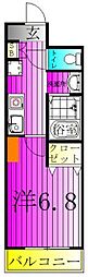 第2フジビル 1Kの間取図画像