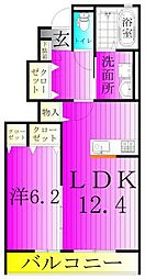 セルティスII 1LDKの間取図画像