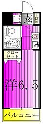 クレセントコート柏 ワンルームの間取図画像