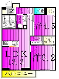 コンフォルト 2LDKの間取図画像