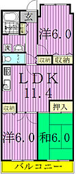 フォレスト 3LDKの間取図画像