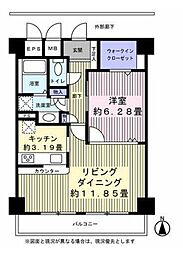 パルティールトスト 1LDKの間取図画像