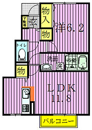 ウィルビューE 1LDKの間取図画像