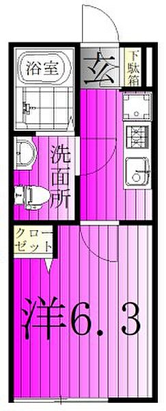 ルミエール柏 205｜千葉県柏市柏(賃貸アパート1K・2階・20.01㎡)の写真 その2