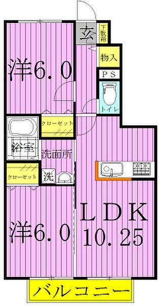 ラ　メゾン 105｜千葉県柏市つくしが丘３丁目(賃貸アパート2LDK・1階・51.10㎡)の写真 その2