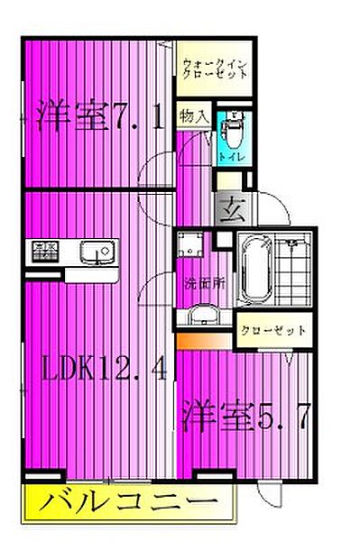 フォーリアA 203｜千葉県柏市正連寺(賃貸アパート2LDK・2階・58.37㎡)の写真 その2