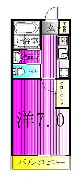 エクセルメゾンB 102｜千葉県柏市北柏２丁目(賃貸アパート1K・1階・21.89㎡)の写真 その2