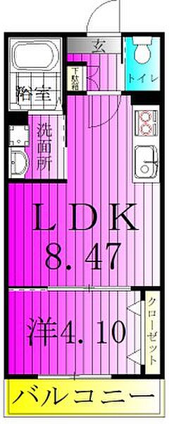 グランパラディソ 102｜千葉県柏市豊四季(賃貸アパート1LDK・1階・30.32㎡)の写真 その2