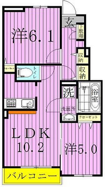 ソルテ 103｜千葉県柏市大室(賃貸アパート2LDK・1階・50.17㎡)の写真 その2