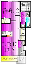 ベル・ポルテII 102 ｜ 千葉県野田市清水671-1（賃貸アパート1LDK・1階・42.39㎡） その2