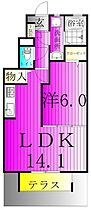 レカンドコリーヌ 105 ｜ 千葉県白井市西白井２丁目26-14（賃貸アパート1LDK・1階・41.89㎡） その2