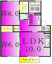 K・ファミリア 205 ｜ 千葉県白井市冨士279-2（賃貸アパート2LDK・2階・55.20㎡） その2