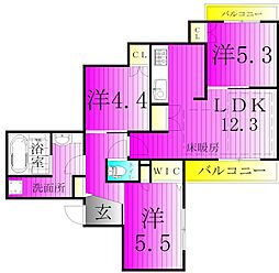プランドール南流山 3階/301