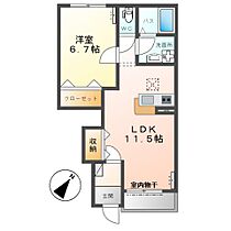 ラビエールII  ｜ 栃木県栃木市大平町富田（賃貸アパート1LDK・1階・44.95㎡） その2