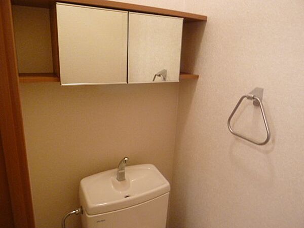 画像22:トイレ戸棚・ミラー付き