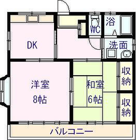 メゾンリブランA 101｜栃木県下野市小金井３丁目(賃貸アパート2DK・1階・44.43㎡)の写真 その2