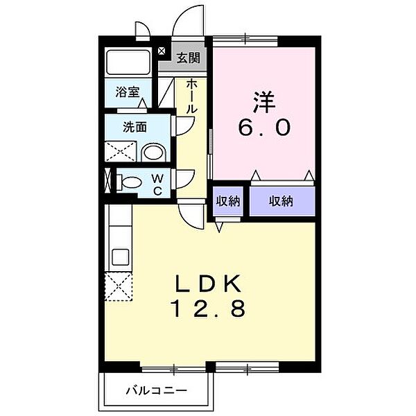 Wing　A 201｜茨城県筑西市横島(賃貸アパート1LDK・2階・47.23㎡)の写真 その2