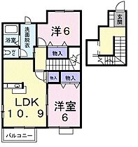 スウィート　リークB 202 ｜ 栃木県佐野市大橋町1008-4（賃貸アパート2LDK・2階・65.53㎡） その2