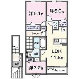 グレース辰の木 3LDKの間取図画像