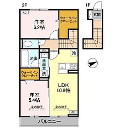 リンクベース 2 2LDKの間取図画像