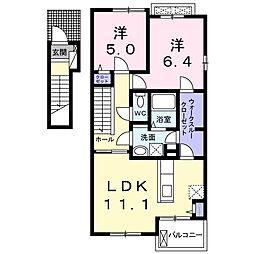 アルタイル3 2LDKの間取図画像