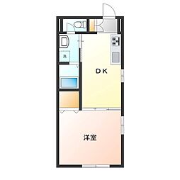 カルネドール2 1DKの間取図画像