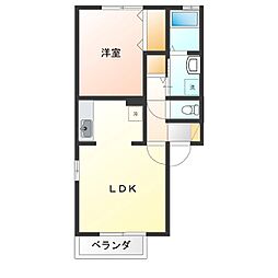 ラフォーレ 1LDKの間取図画像