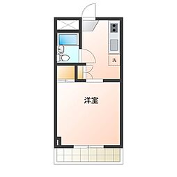 エスペランサ喜沢 ワンルームの間取図画像