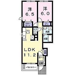 グリーンローズ 2LDKの間取図画像