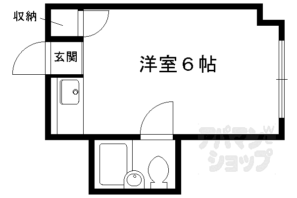 サンセット藤 302｜京都府京都市西京区桂野里町(賃貸マンション1R・3階・13.00㎡)の写真 その2