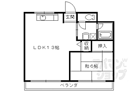 京都府京都市右京区西院安塚町（賃貸マンション1LDK・4階・45.00㎡） その2