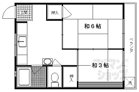 京都府京都市右京区西院久田町（賃貸マンション2K・2階・32.00㎡） その2